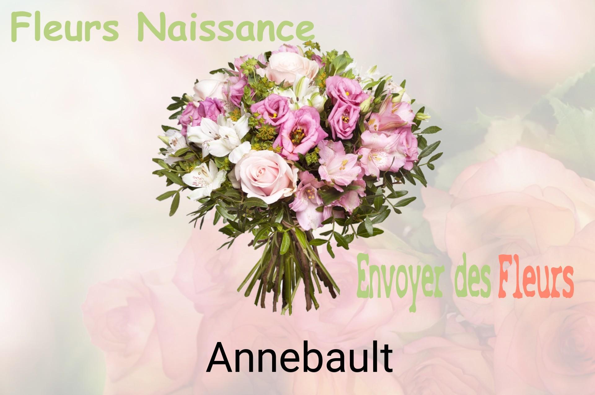 Bouquet de fleurs de naissance livré à Annebault